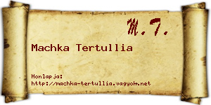 Machka Tertullia névjegykártya